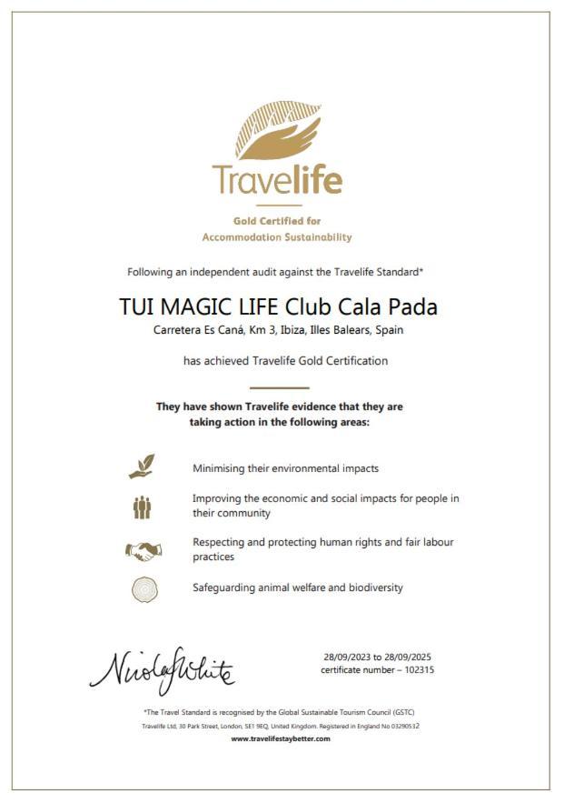 Hotel Tui Magic Life Cala Pada Santa Eularia des Riu Esterno foto
